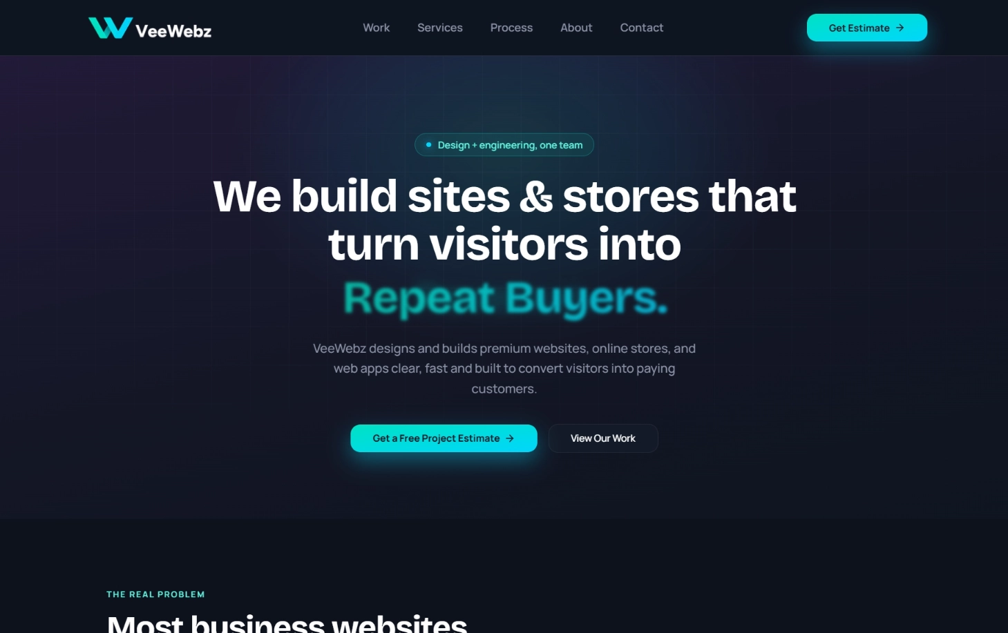 Veewebz Freelance Website — cover