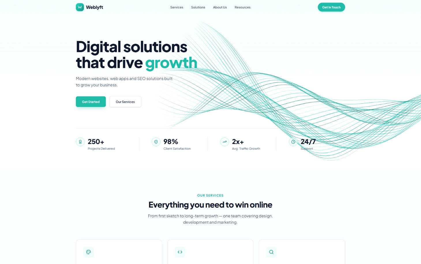 Weblyft Website — cover